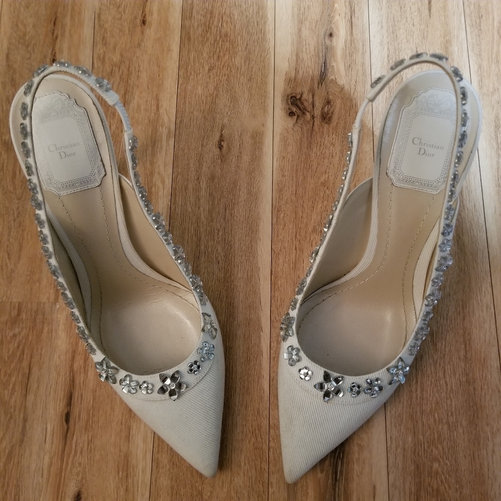 ❤SOLD❤Christian Dior Garland Slingback Crystal - Picture 2 of 8